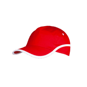 GORRA ROJA CON LINEA BLANCA