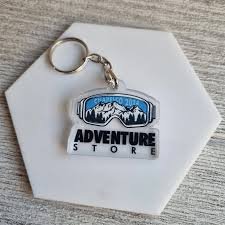 LLAVERO ACRILICO TRANSPARENTE